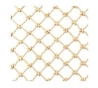 Rete in Corda di Canapa, Retro Intrecciata a Mano per Bambini ringhiera Esterna Anti-Caduta sicura spago Rete Altalena Arrampicata Rete di Sicurezza(8X8cm,2x3m(6.56X9.84ft))
