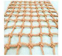 Rete in Corda di Canapa,Retro Intrecciata a Mano per Bambini ringhiera Esterna Anti-Caduta sicura spago Altalena(6X6cm,4X4m(13.12X13.12ft))