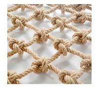 Rete in Corda di Canapa, Retro Intrecciata a Mano per Bambini ringhiera Esterna Anti-Caduta sicura spago Rete Altalena Arrampicata Rete di Sicurezza Rete Protettiva Parco Giochi(4mm-6cm,3x3m(9.84X9.84