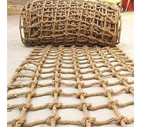 Rete in corda di iuta naturale intrecciata a mano, resistente, da 12 mm, per la sicurezza del parco giochi e del giardino, 2 x 2 m, rete protettiva per bambini e piante