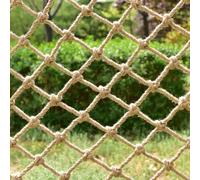 Rete in iuta naturale e corda di canapa, spessore 8 mm, rete di sicurezza per bambini e animali domestici, protezione per balcone e scale, dimensioni: 0,5 m x 5 m, prevenzione delle cadute