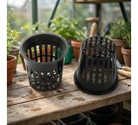 rete in plastica 11 cm nero per piante vivaio coltivazione setup