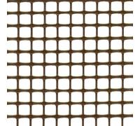 Rete Protettiva Quadra in Plastica a Maglia 10x10 Mm per Balconi Cancelli Recinzioni Polietilene Altezza 1 Metro (1x25 Mt, Marrone)