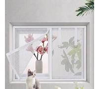 Rete King Kong Zanzariera Resistente Agli Animali Domestici, Facile da Pulire Resistente Agli Strappi Zanzariera Autoadesiva, Lavabile Riutilizzabile per Ufficio Soggiorno(White,110x170cm)