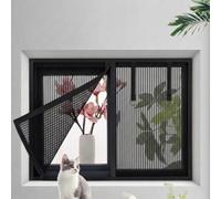 Rete King Kong Zanzariera Resistente Agli Animali Domestici, Facile da Pulire Resistente Agli Strappi Zanzariera Autoadesiva, Lavabile Riutilizzabile per Ufficio Soggiorno(Black,120x170cm)