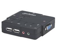 Rete - Kvm Switch 2 Porte Usb/audio Nero
