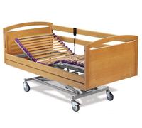 Rete letto di 190 cm regolabile in altezza con sponde e testiere in legno