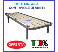 RETE LETTO ORTOPEDICA A DOGHE CON TAVOLA SINGOLA UNA PIAZZA 80X190 PER MATERASSO