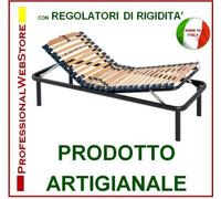 RETE LETTO SINGOLO CON DOGHE RETI SANITARIE REGOLABILI TESTA PIEDI cm 80x190x25