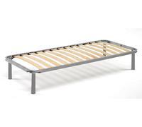 TALAMO ITALIA Letto Singolo Manila, Rete Ortopedica in Multistrato di Betulla a 13 doghe, 100% Made in Italy, Cm 90x190h 34, Legno 18mm, Ferro, 90x190