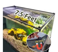 Rete magnetica anti-salto per acquario fai da te, 2,5 m, rete a rete per acquario, copertura superiore per acquario, coperchio per acquario impedisce ai pesci e rettili di saltare fuori (2,5 m)