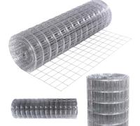 Bakaji Rete Metallica Elettrosaldata Altezza 150 cm Lunghezza 25 MT Maglia 50 x 75 mm Zincata per Recinzione e Gabbie Animali in Metallo Bricolage Fai da Te Giardinaggio