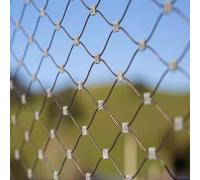 Rete Metallica in Acciaio Inox 304 per ringhiere, balconi e Scale - Resistente ed Elastica (Maglia da 8 cm, 2,5 x 3 m)