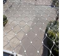 Rete Metallica in Acciaio Inox per Polli, Rete Metallica in Corda di Acciaio Inox Recinzione da 10 cm Recinzione da Cantiere Recinzione per Polli per Balconi Giardini Pascoli (3 x 3 m)