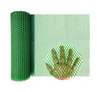 Rete metallica in plastica per recinzione di pollo, 30 cm x 3 m, recinzione esagonale con 25 fascette con cerniera, rete da giardino per pollame, cani, conigli, serpenti, barriera da giardinaggio,