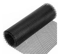 Rete metallica in plastica per recinzione, riutilizzabile, per giardino, balcone, rete di protezione nera, con 25 cinghie fisse (0,3 x 3 m)