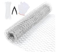 Rete metallica per conigli, zincata, 0,4 x 5 m, a maglia fine, per conigli, esagonale, rete metallica leggera per fai da te e decorazioni per la casa