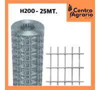 rete metallica per recinzione elettrosaldata giardino zincata filo ø1,7mm h 200