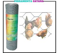 RETE METALLICA PER RECINZIONE ZINCATA H 100 RECINTO CONIGLI GALLINE PASTORALE