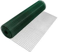 Rete Metallica per Recinzioni Giardino (0.5 x 10 metri), Rete Metallica Plastificata per Recinzione Pollame, Animali e Piante, Colore Verde