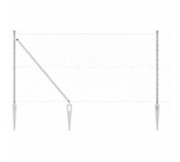 Rete metallica per topi arvicoli, filo di coniglio, recinzione a catena con pali in argento, 1 x 10 m, in acciaio, per pascoli, foresta, facile da montare, versatile