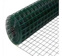 Rete Metallica Plastificata Verde per Recinzione, 100 cm x 25 mt, Maglia 50x75 mm, Elettrosaldata
