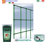 Rete Metallica Verde Zincata Plasticata Recinzione H 100 a 200Cm 25M Filo 2,5mm