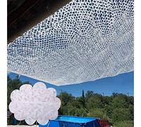 Rete mimetica bianca resistente, 6 x 10 m, versatile copertura ombreggiante per piante da esterno, protezione auto, giardino, privacy, decorazione per feste e abbellimento del paesaggio