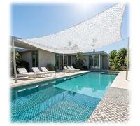 Rete Mimetica Bianca Reticolato Da Camuffamento Protezione Solare Caccia Rete Ombreggiante Per Giardino, Terrazza, Pergola E Campeggio Camouflage Net Resistente Per Decorazione Feste(3x14.0m)