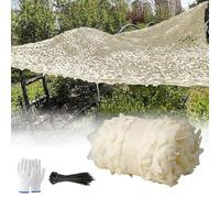 Rete Mimetica Doppia, Reticolato da Camuffamento Leggera, Telo Mimetico Ombreggiante da Caccia per Decor Cortile Parasole Campeggio Foto Fattoria, Rete per Ombra(W7xH11m)