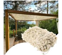 Rete mimetica leggera per esterni, tessuto beige 210D, versatile 3 x 5 m, per campeggio, giardinaggio, protezione della privacy, uso militare e decorazione