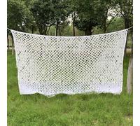 Rete Mimetica Militare Rinforzata Tela Ombreggiante Bianca 2x3.5m 3x4.0m 4x6m - per Caccia Campeggio Giardino - Rete Camuffamento Impermeabile Protezione Solare(4X6（m）)