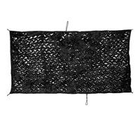 Rete Mimetica Nera, Camouflage Net per Giardino e Terrazza, Rete Ombreggiante con Bordi Rinforzati per Arredo e Feste(5x30ft (1.5x9.0m))