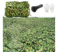 Rete Mimetica Ombreggiante Caccia Esterni, 150D Rinforzata Reticolato da Camuffamento, 1.5x5m 3x3m 4x6m 8x8m 10x8m 12x20m Verde Reti Mimetiche per Casa, Giardino, Campeggio(W2xH7.5m)