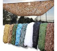 Rete Mimetica Protezione Solare Varie Misure e Colori Frangivista Reti Mimetiche per 3x4m 4x6m Caccia Telo Mimetico Nascondersi Ombra Giardino Tempo Libero Campeggio Feste 6 * 14m Colore del Deserto