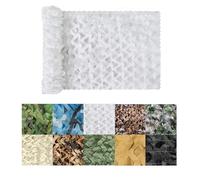 Rete Mimetica Rete Mimetica Giungla Reticolato da Camuffamento Militare Camouflage Net per 2x3m 3x4m 4x6m Caccia Decorazione Parasole Campeggio Feste Nascondersi Ombra Reti Mimetiche 3x8M Bianco