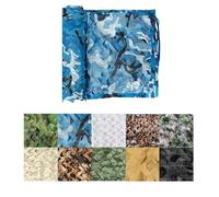 Rete Mimetica Rete Mimetica Giungla Reticolato da Camuffamento Militare Camouflage Net per Caccia Decorazione Parasole Campeggio Feste Nascondersi Ombra Reti Mimetiche 4x8M Colore dell'oceano