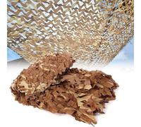 Rete Mimetica Rete Mimetica Giungla Reticolato da Camuffamento Militare Camouflage Net per Caccia Decorazione Parasole Campeggio Feste Nascondersi Ombra Reti Mimetiche 6Mx9M Colore sabbia