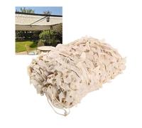 Rete Mimetica Rinforzata, Rete Ombreggiante per Sabbia 1.5x2m 2x4.0m 2x10m 3x5m 4x4.0m 5x5m 5x10m 6x8m Vela Ombreggiante Anti-Ultraviolet, per Campeggio, Nascondiglio, Beige(2X11m)