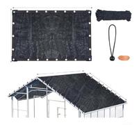 Rete nera resistente della maglia del panno 3.5m x 2m dell'ombra con le corde per UV per il blocco dei raggi e la riflessione del calore in aree del cortile e del patio