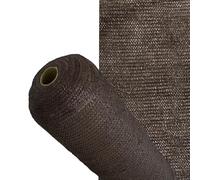 Rete Ombra Rotolo 1 x 50 Metri, Riduce le Radiazioni, Protezione Giardino e Terrazza, Regola Temperatura, Colore Marrone