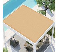 Rete Ombreggiante 1.5 x 3.5 m Anti-UV Protezione Solare Copertura Oscurante con Fascette e funi per Giardino esterno cortile patio, Beige