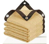 Rete Ombreggiante 190 x 210 cm Antistrappo e Protezione Solare Privacy Pulisce Facilmente Vela Ombreggiante Parasole per Fiori Colture Serre Posto Auto Coperto Piscina, Color Crema