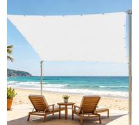 Rete Ombreggiante 2.4 x 2.6 m Traspirante Tenda da Sole Parasole Leggera e Resistente per Esterno, Terrazzo, Giardino, Balcone, Patio, Piscina, Bianco