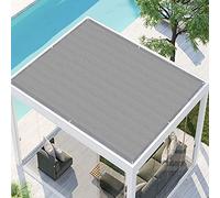 Rete Ombreggiante 2.4 x 4 m Anti-UV Protezione Solare Tenda Laterale Gazebo Permeabile Facile da Installare per Giardino Balcone Terrazza, Grigio