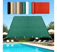 Rete Ombreggiante 200 x 220 cm Protezione Raggi UV Rete Telo Ombra con Occhielli per Giardino Pergola Serra Balcone Cortile, Verde Scuro