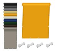 Rete Ombreggiante 260 x 260 cm Impermeabile Protezione UV Tessuto Ombreggiato con Kit di Fissaggio per Terrazza, Giardino, Balcone, Campeggio, Rettangolare, Oro