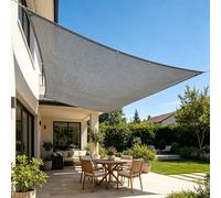 Rete Ombreggiante 320 x 340 cm Tenda da Sole per Esterno Ombreggiante Permeabile (Hdpe) con Protezione 95% UV Teli Ombreggianti per Esterno Giardino Terrazzo, Grigio