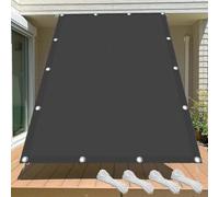 Rete Ombreggiante 320x330cm Idrorepellente e Antivento, con Protezione 98% Uv, Robusto e Stabile Telo Ombreggiante Occhiellato per Esterno, Giardino, Terrazzo, Balcone, Grigio Scuro
