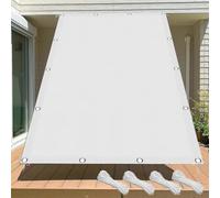 Rete Ombreggiante 320x340cm Idrorepellente e Antivento, con Protezione 98% Uv, Robusto e Stabile Telo Ombreggiante Occhiellato per Esterno, Giardino, Terrazzo, Balcone, Bianco